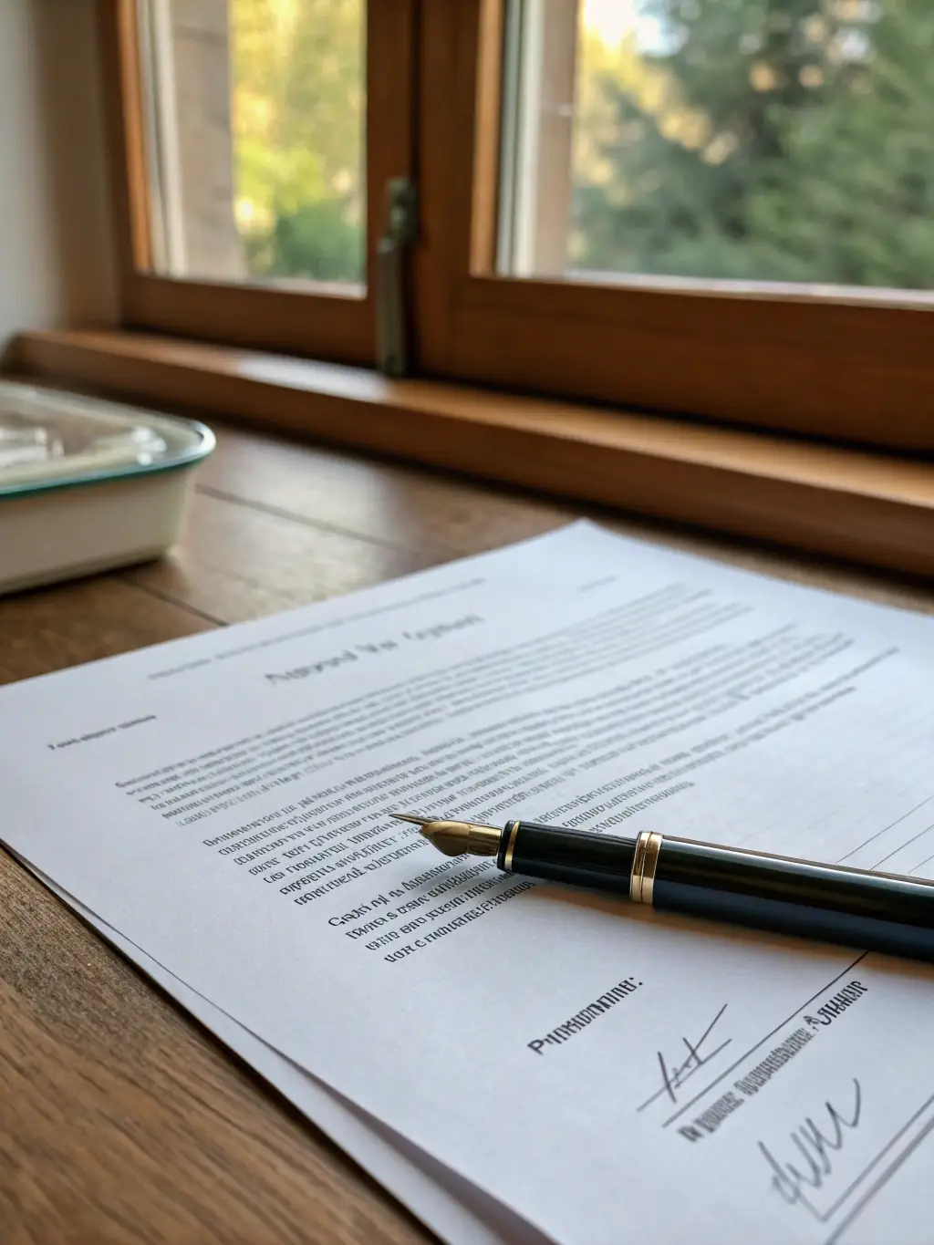 An image of legal documents being signed, symbolizing the acquisition of development rights for a data center project in Germany.