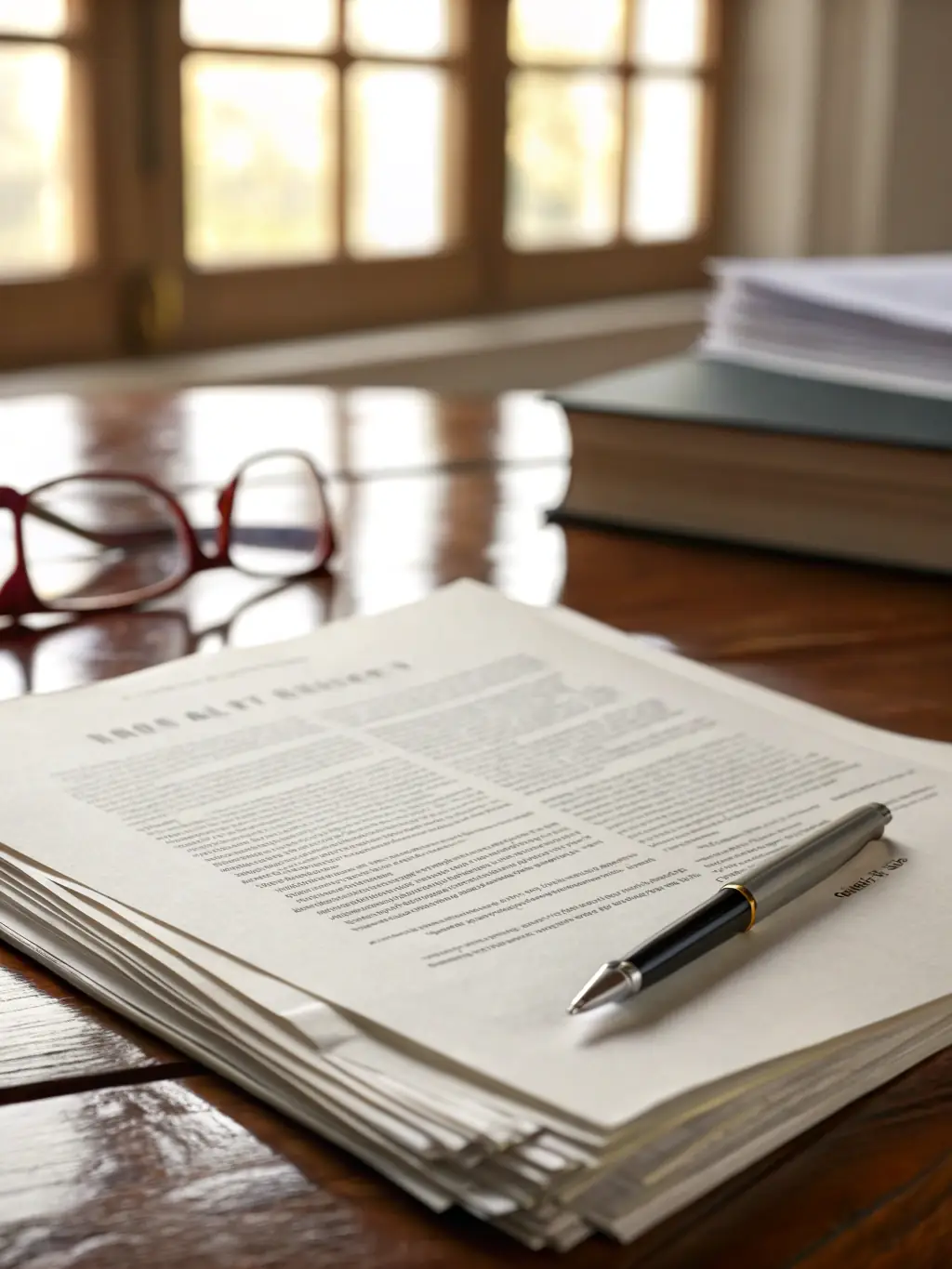An image of legal documents being reviewed, symbolizing the process of securing development rights.